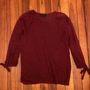 Lucky Brand Blouse Top with Tie Sleeves